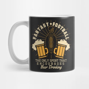 Fantasy Football and Beer Drinking Mug